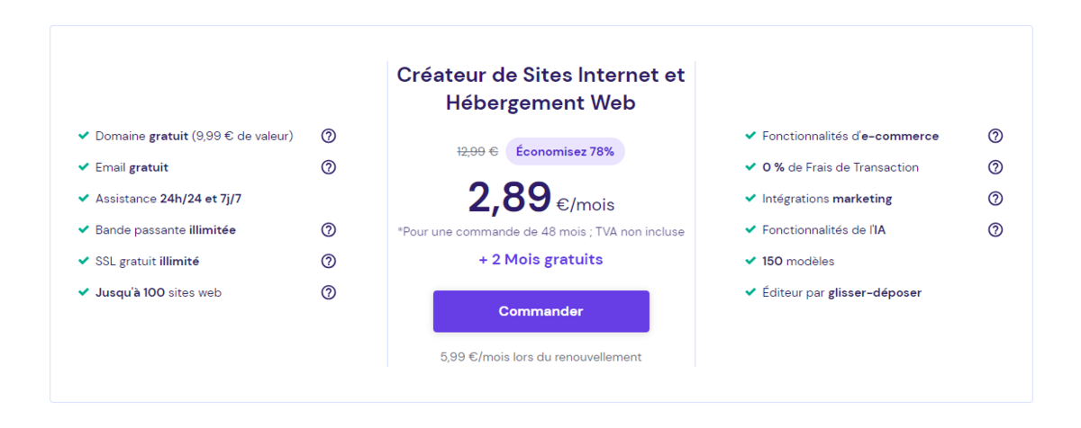 @Hostinger : prix éditeur de site