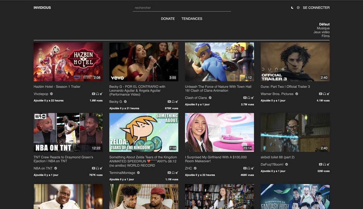 Accédez en temps réel aux tendances de Youtube.